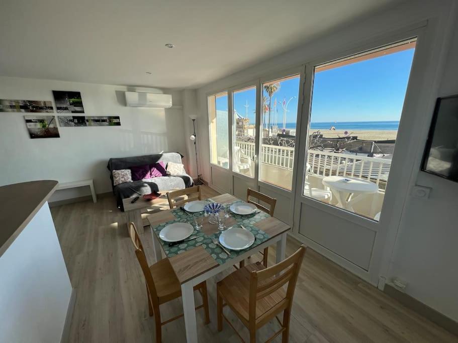 Le Carrousel - Apt Vue Mer - Plage A 10 M - Clim - Wifi Canet-en-Roussillon Extérieur photo